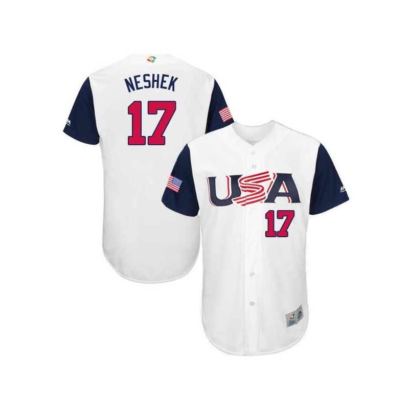 Cheap Pat Neshek USA WBC Jersey From China 2017 World Baseball Classic in Men Women Youth Size