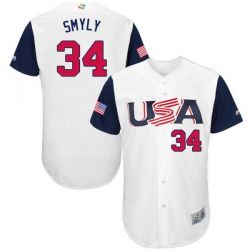 Cheap Drew Smyly USA WBC Jersey From China 2017 World Baseball Classic in Men Women Youth Size