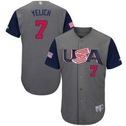 Cheap Christian Yelich USA WBC Jersey From China 2017 World Baseball Classic in Men Women Youth Size