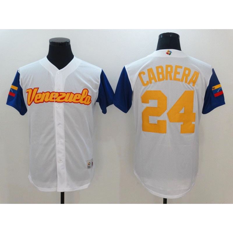 Cheap Miguel Cabrera Venezuela WBC Jersey From China 2017 World Baseball Classic in Men Women Youth Size