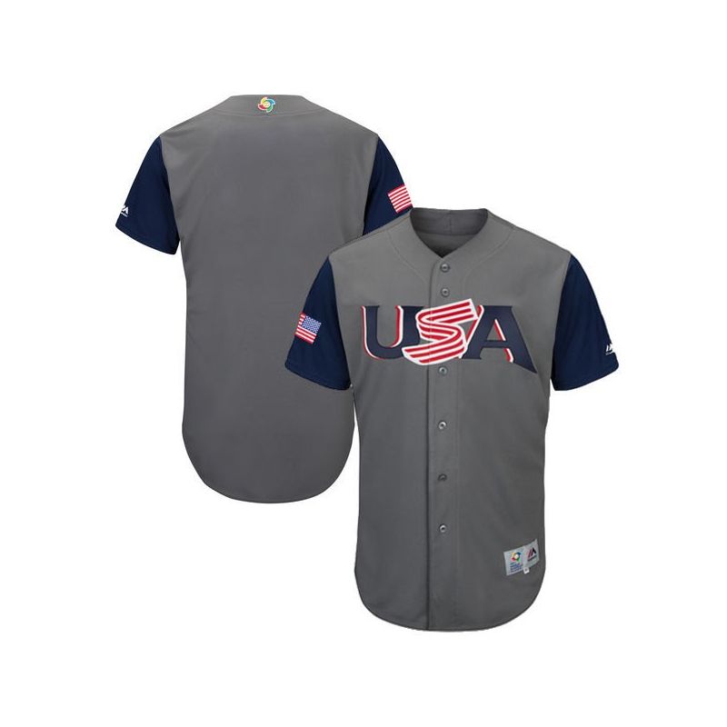 Cheap USA WBC Jersey From China Blank 2017 World Baseball Classic in Men Women Youth Size Can be Customized