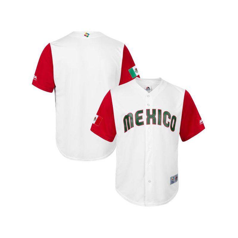 Cheap Mexico WBC Jersey From China Blank 2017 World Baseball Classic in Men Women Youth Size Can be Customized