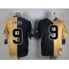 Cheap Drew Brees Saints Jersey #9 Black-Gold From China Split