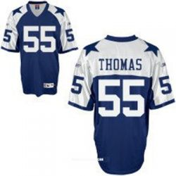 Cheap Zach Thomas Cowboys Jersey #55 Blue Thanksgiving From China