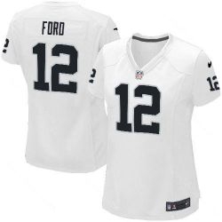 Cheap Jacoby Ford Raiders Jersey #12 White From China Limited