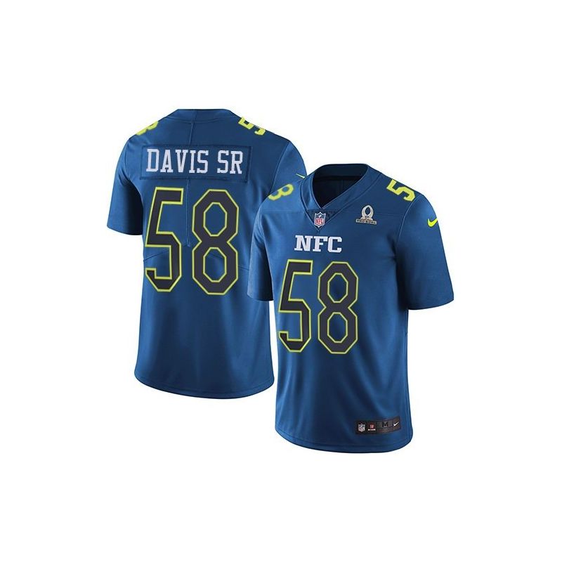 Cheap Thomas Davis Sr Panthers Jersey From China 2017 Pro Bowl NFC in Men Women Youth Size #58