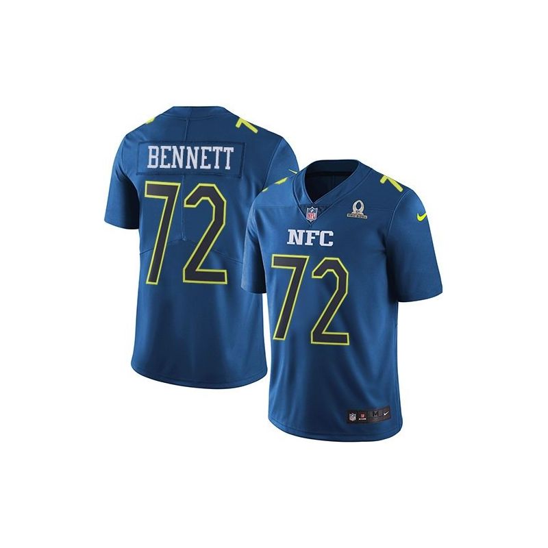 Cheap Michael Bennett Seahawks Jersey From China 2017 Pro Bowl NFC in Men Women Youth Size #72