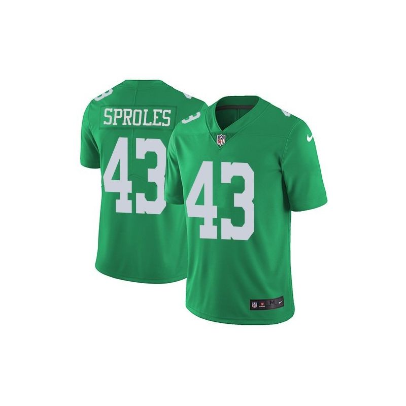 Cheap Darren Sproles Eagles Jersey From China Color Rush Legend #43 emerald