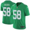 Cheap Jordan Hicks Eagles Jersey From China Color Rush Legend #58 emerald