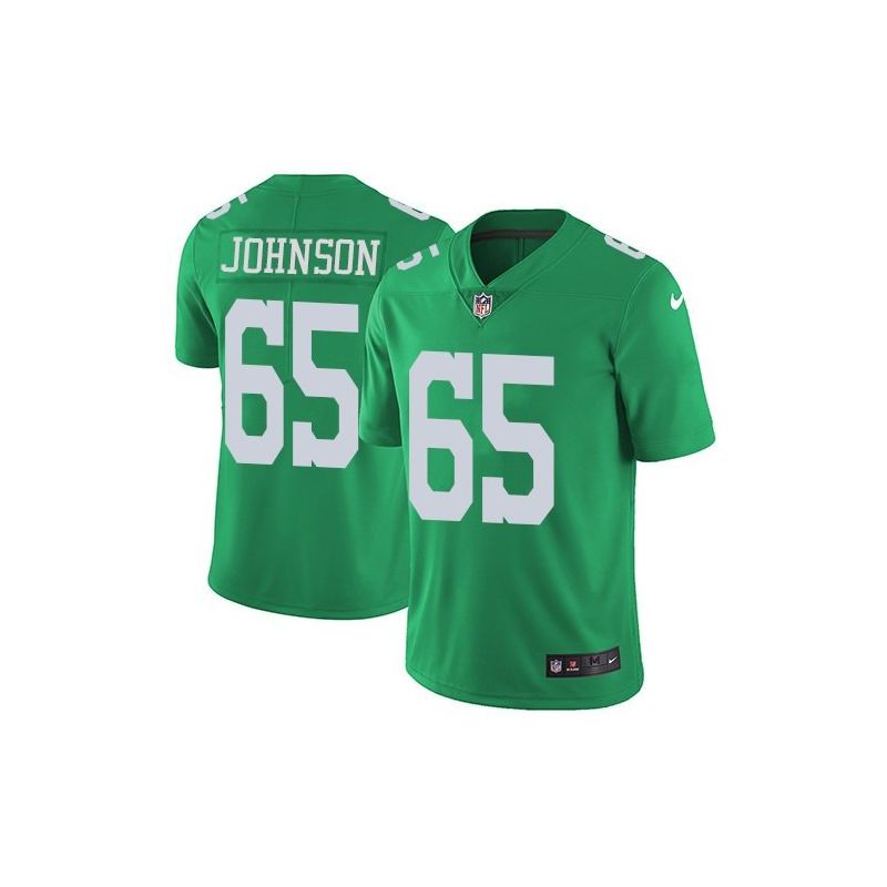 Cheap Lane Johnson Eagles Jersey From China Color Rush Legend #65 emerald