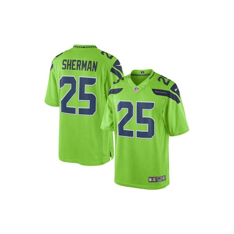 Cheap Richard Sherman Seahawks Jersey From China Color Rush Legend #25