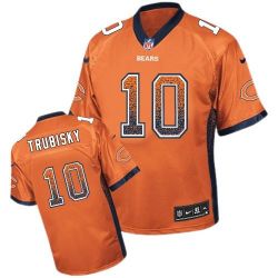 Cheap Mitchell Trubisky Bears Jersey From China Drift Fashion I #10 Orange