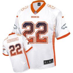 Cheap CJ Anderson Broncos Jersey From China Drift Fashion I #22 White