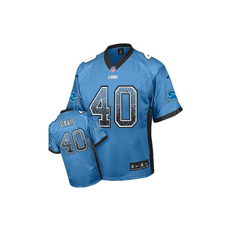 Cheap Jarrad Davis Lions Jersey From China Drift Fashion I #40 Blue