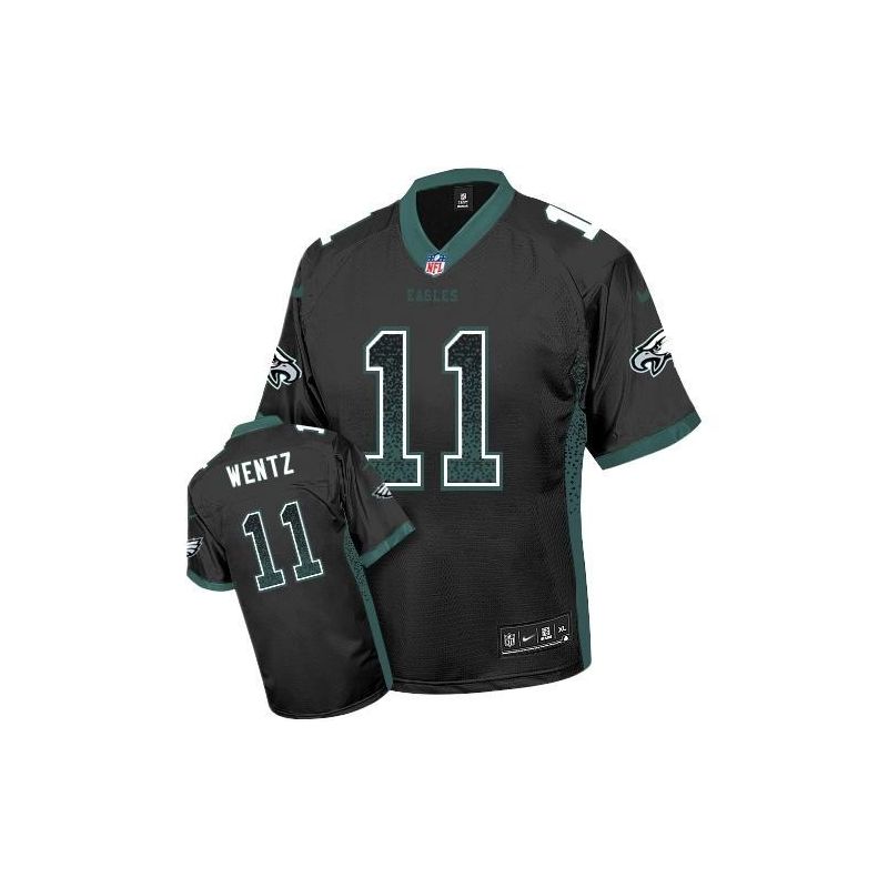 Cheap Carson Wentz Eagles Jersey From China Drift Fashion I #11 Black