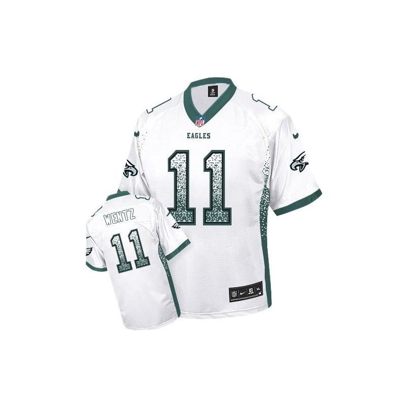 Cheap Carson Wentz Eagles Jersey From China Drift Fashion I #11 White