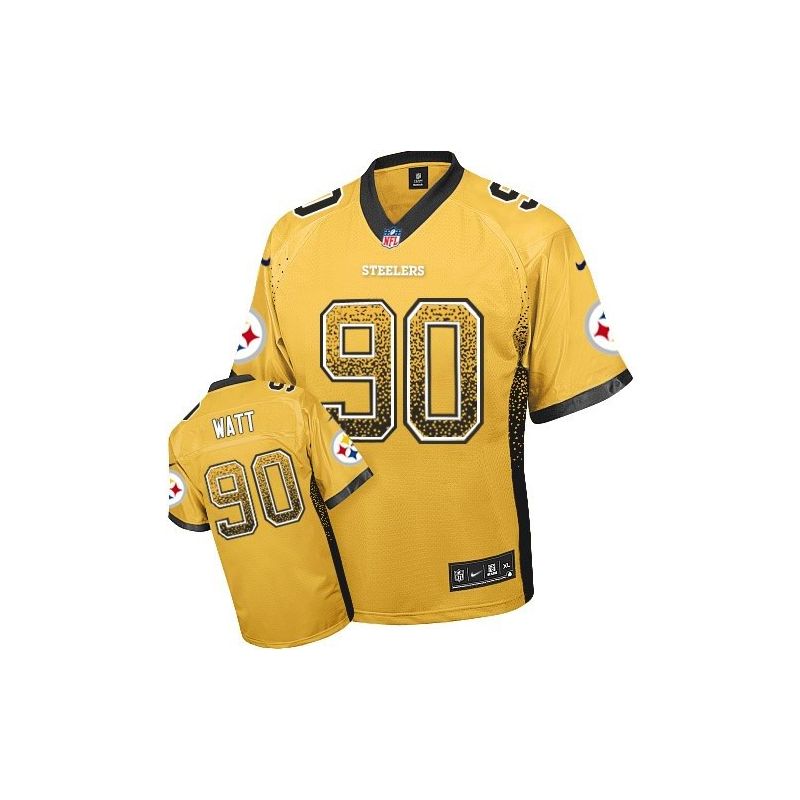 Cheap TJ Watt Steelers Jersey From China Drift Fashion I #90 Gold