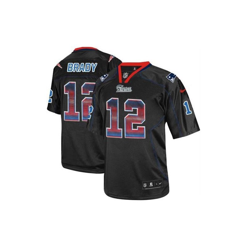 Cheap Tom Brady Patriots Jersey From China Lights Out Strobe #12