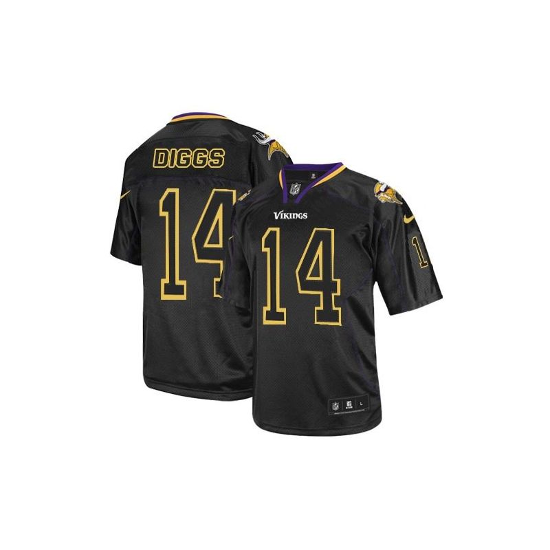 Cheap Stefon Diggs Vikings Jersey From China Lights Out #14 Black