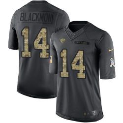 Cheap Justin Blackmon Jaguars Jersey From China Salute To Service Anthracite #14