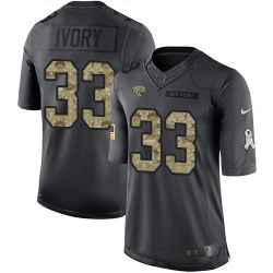 Cheap Chris Ivory Jaguars Jersey From China Salute To Service Anthracite #33