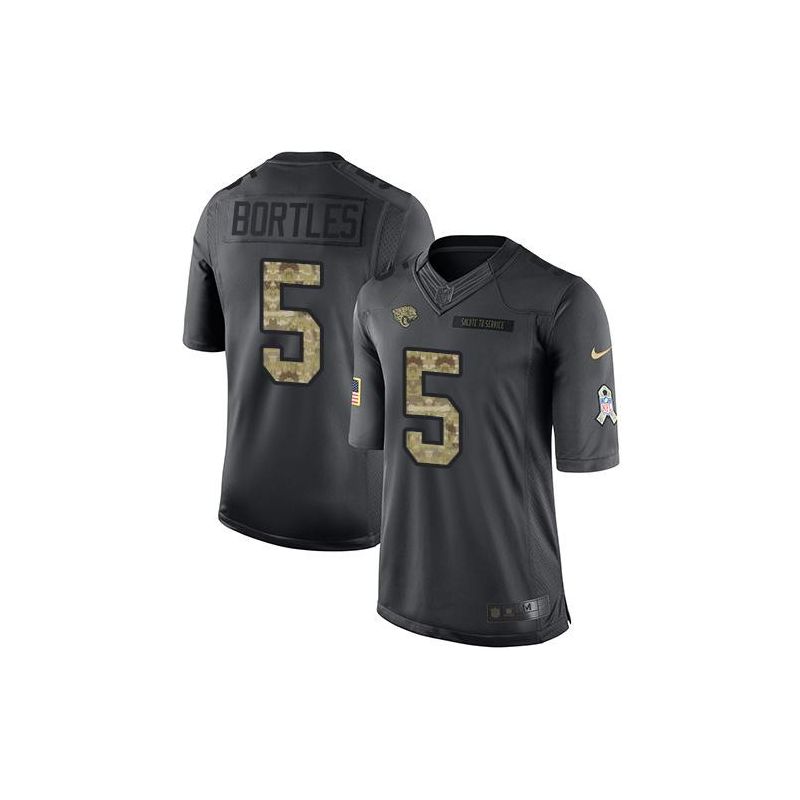 Cheap Blake Bortles Jaguars Jersey From China Salute To Service Anthracite #5