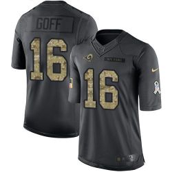 Cheap Jared Goff Rams Jersey From China Salute To Service Anthracite #16