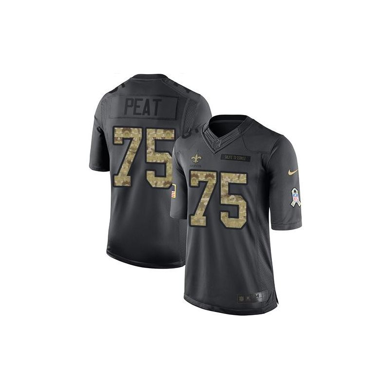 Cheap Andrus Peat Saints Jersey From China Salute To Service Anthracite #75