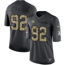 Cheap Michael Strahan Giants Jersey From China Salute To Service Anthracite #92