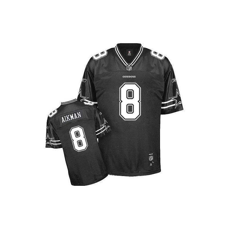 Cheap Troy Aikman Cowboys Jersey #8 Black From China