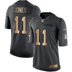 Cheap Julio Jones Falcons Jersey From China Salute To Service Gold #11