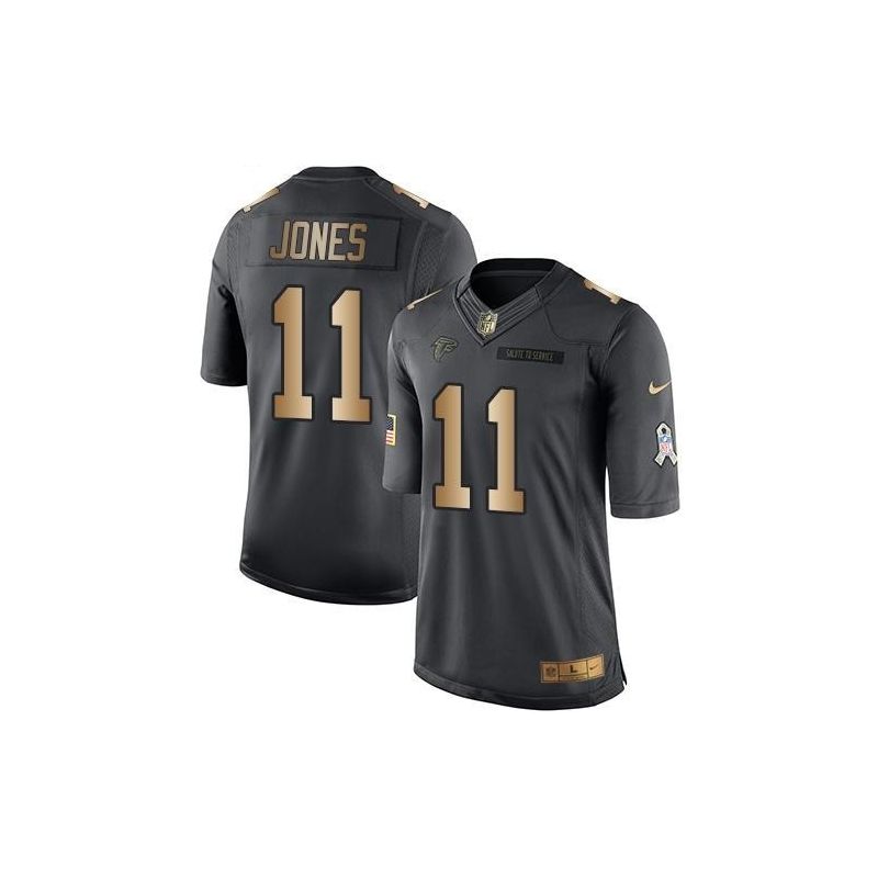 Cheap Julio Jones Falcons Jersey From China Salute To Service Gold #11