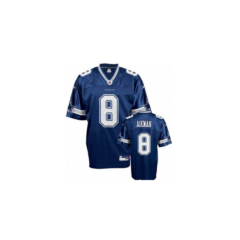 Cheap Troy Aikman Cowboys Jersey #8 Blue From China