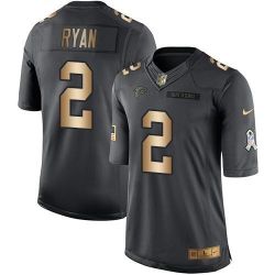 Cheap Matt Ryan Falcons Jersey From China Salute To Service Gold #2