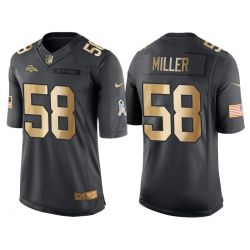 Cheap Von Miller Broncos Jersey From China Salute To Service Gold #58