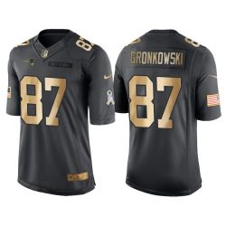 Cheap Rob Gronkowski Patriots Jersey From China Salute To Service Gold #87