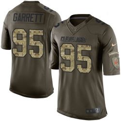 Cheap Myles Garrett Browns Jersey From China Salute To Service Olive #95