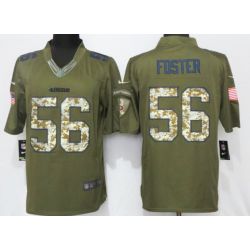 Cheap Reuben Foster 49ers Jersey From China Salute To Service Olive #56
