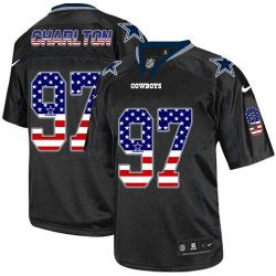 Cheap Taco Charlton cowboys Jersey From China USA Flag Fashion #97 Black