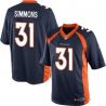 Cheap Justin Simmons Broncos Jersey From China Limited #31 Blue/Orange/White