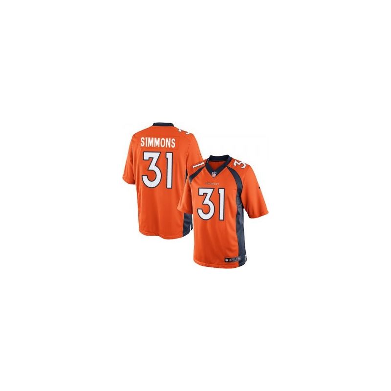 Cheap Justin Simmons Broncos Jersey From China Limited #31 Blue/Orange/White