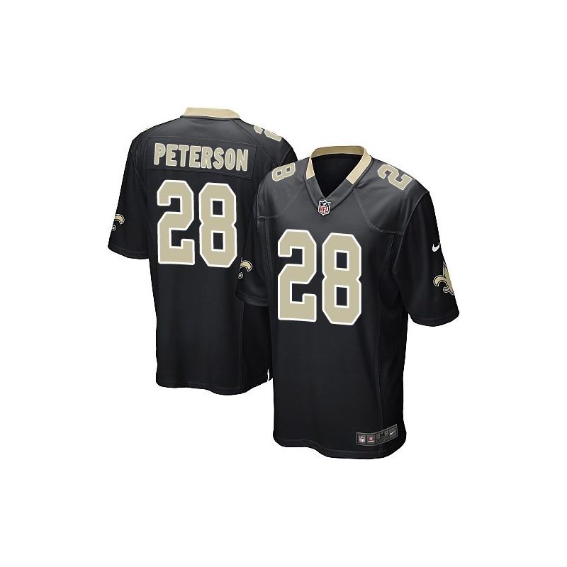 Cheap Adrian Peterson Saints Jersey From China Limited #28 Black/White