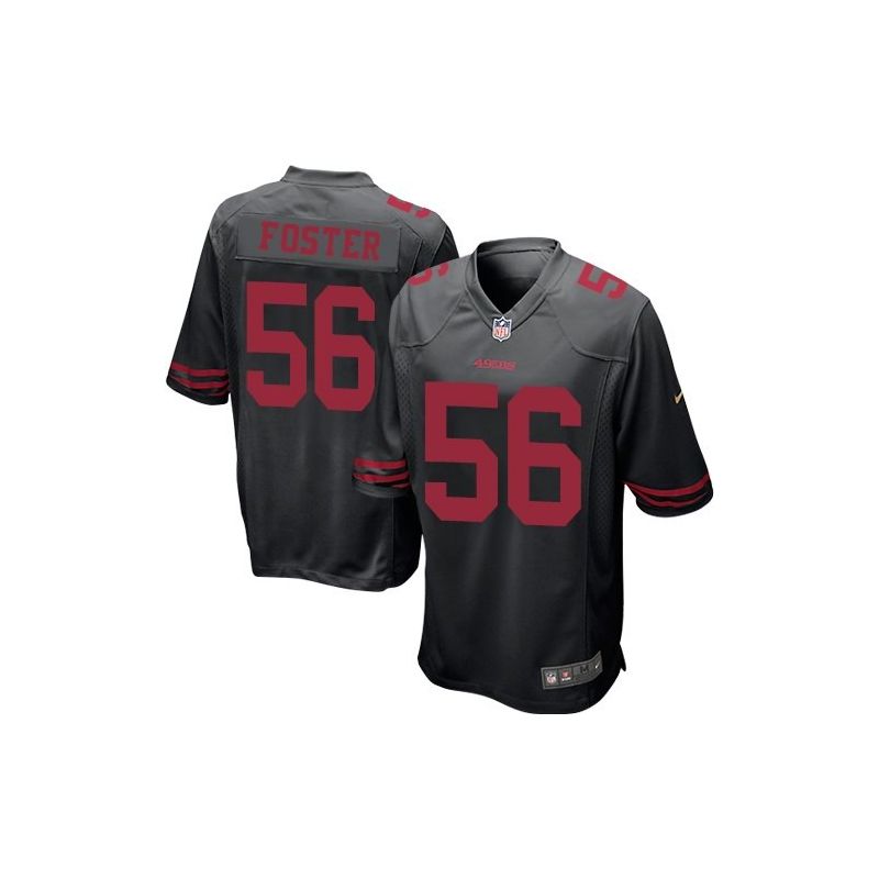 Cheap Reuben Foster 49ers Jersey From China Limited #56 Black/Red/White