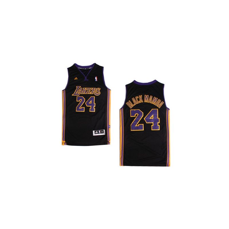 Cheap Kobe Bryant BLACK MAMBA Lakers Jersey #24 From China