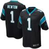 Cheap Cam Newton Panthers Youth Jersey #1 Black From China