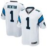 Cheap Cam Newton Panthers Youth Jersey #1 White From China