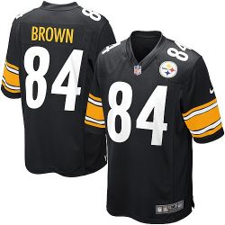 Cheap Antonio Brown Steelers Jersey #84 Black From China Game