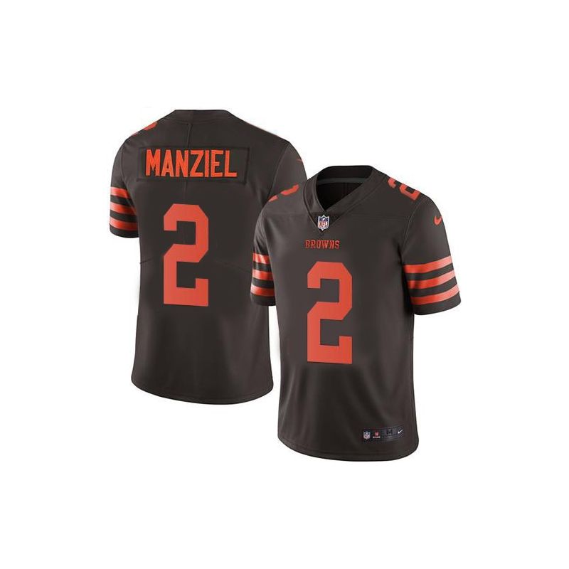 Cheap Johnny Manziel Browns Jersey From China #2 Brown Elite