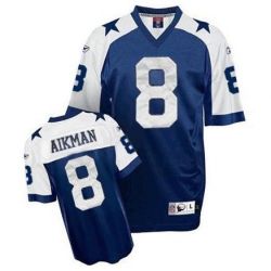 Cheap Troy Aikman Cowboys Jersey #8 Blue Thanksgiving From China