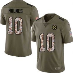 Cheap Santonio Holmes Steelers Jersey From China 2017 Olive Salute To Service Limited in Men Women Youth Size #10